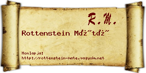 Rottenstein Máté névjegykártya